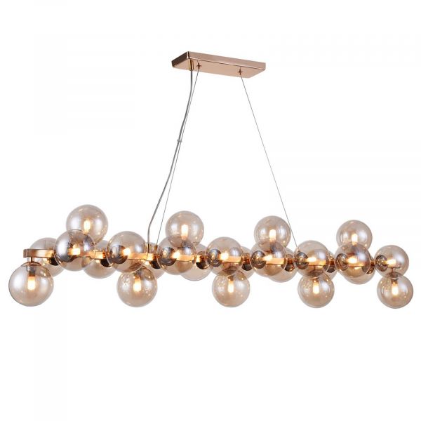  Maytoni Maytoni Long Hanging Lamp Dallas, Golden Coloured 