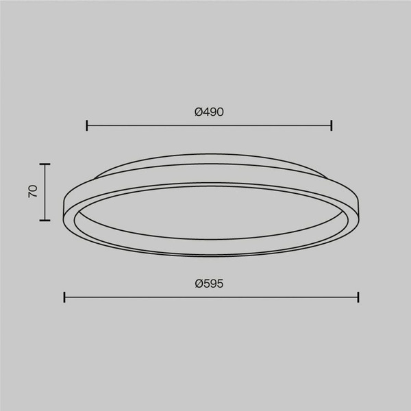  Maytoni Maytoni Orign Led Ceiling Light, ø 60 Cm, Black, Metal/stone 