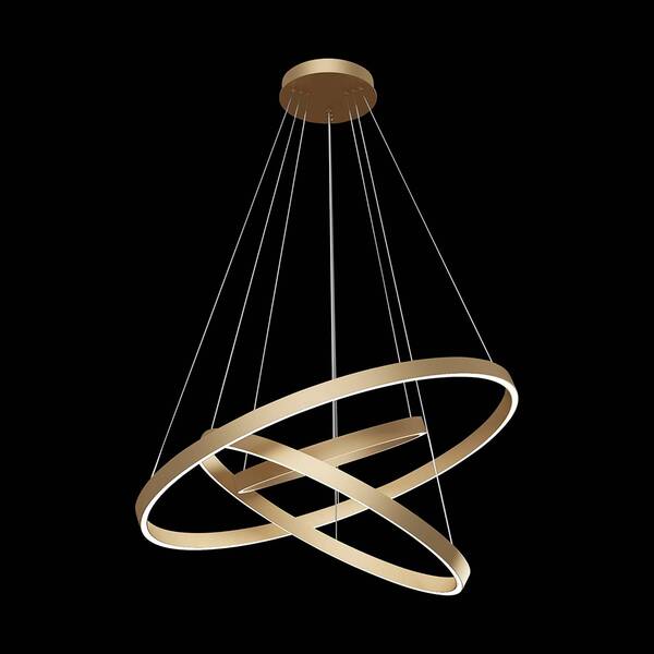 Maytoni Maytoni Rim Led Hanging Light, 840, 3 Rings, Brass 