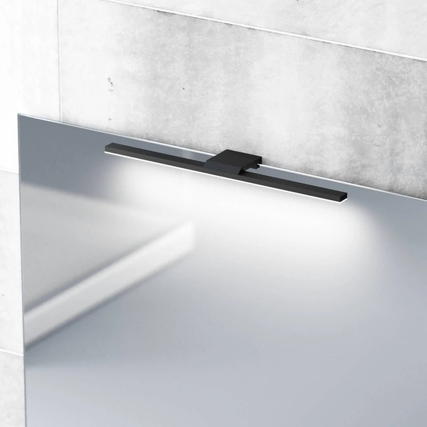  Mcj Mcj Led Bathroom Wall Lamp Modena Ip44 Black, 4,000 K, Width 40 Cm 