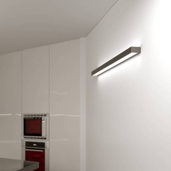  Mcj Mcj Mera Led Wall Light, Width 120cm, Black, 4000k 