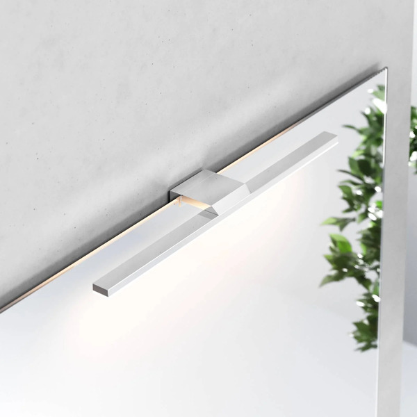  Mcj Mcj Triga Ip44 Led Mirror Light, Chrome, 40cm, 4,000k 