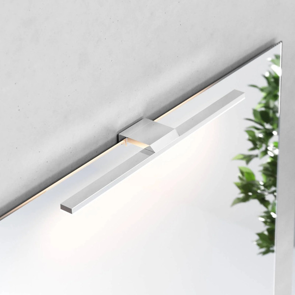  Mcj Mcj Triga Ip44 Led Mirror Light, Chrome, 40cm, 3,000k 