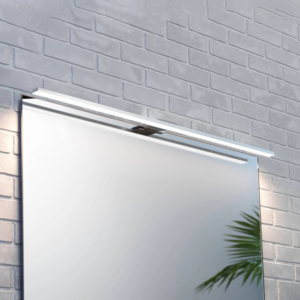  Mcj Mcj Triga Ip44 Led Mirror Light, Chrome, 80cm, 3,000k 