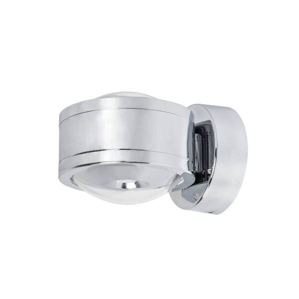  Megatron Megatron Due Punto Led Wall Light, Chrome 