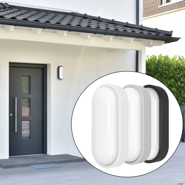  Megatron Megatron Led Outdoor Wall Lamp Zella Neo Xl Sensor, Grey, Ip54 