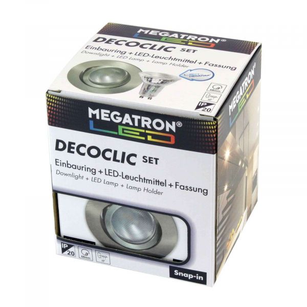  Megatron Megatron Led Spotlight Decoclic Set Gu10 4,5 W Led, Iron 