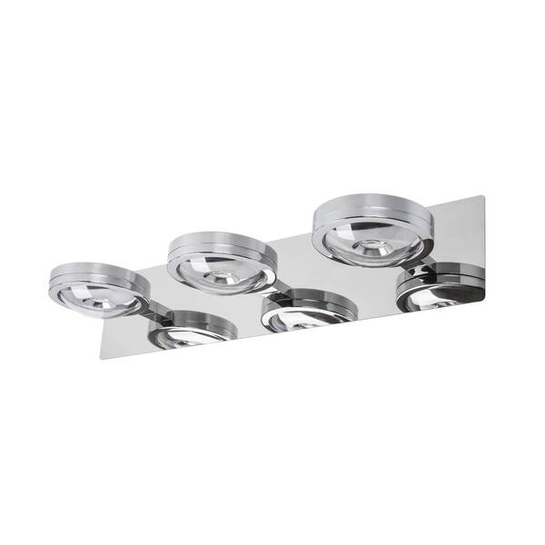  Megatron Megatron Tre Punto Led Wall Light, Chrome 