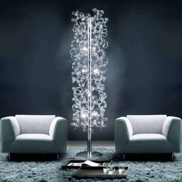  Metallux Metallux Crystal Floor Lamp With Studded Rod 