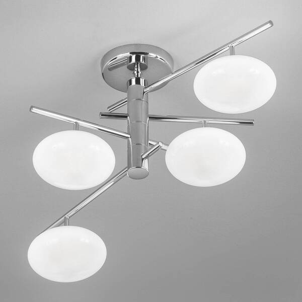  Metallux Metallux Dolce Ceiling Light 4-bulb Chrome/white Lampshades 