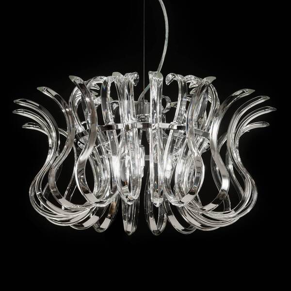  Metallux Metallux Glass Hanging Light Wave, 50 Cm Diameter 