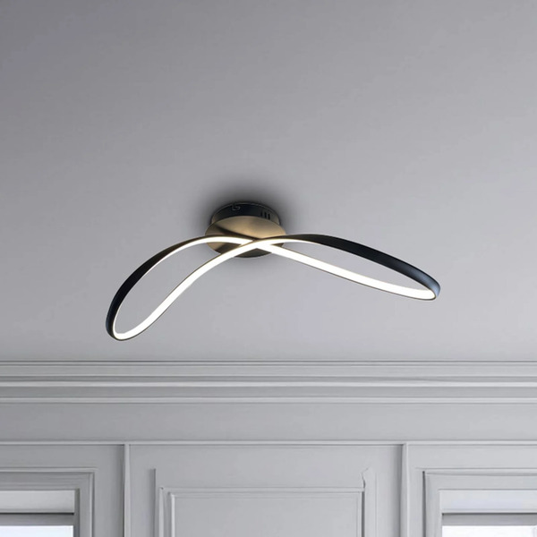  Milagro Lighting Milagro Lighting Infinity Led Ceiling Light, Metal, Black, 4,000 K 