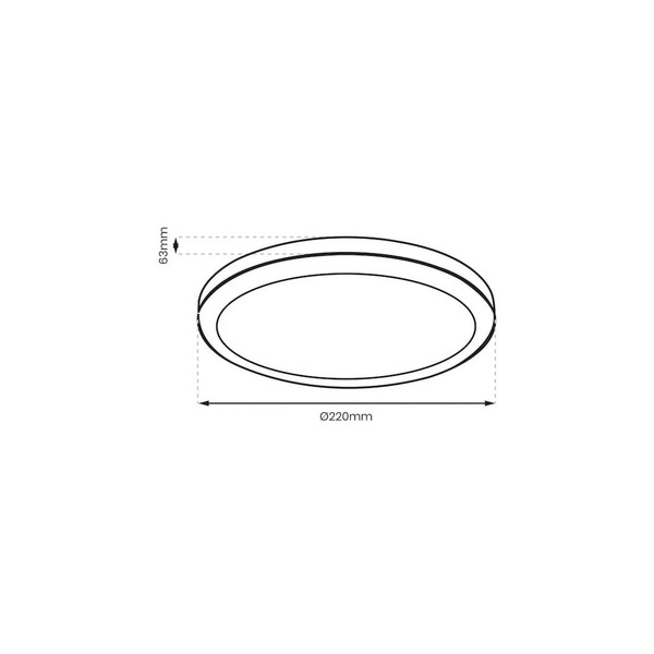  Milagro Lighting Milagro Lighting Led Ceiling Light Vera, White, Plastic, ø 22 Cm, Ip65 