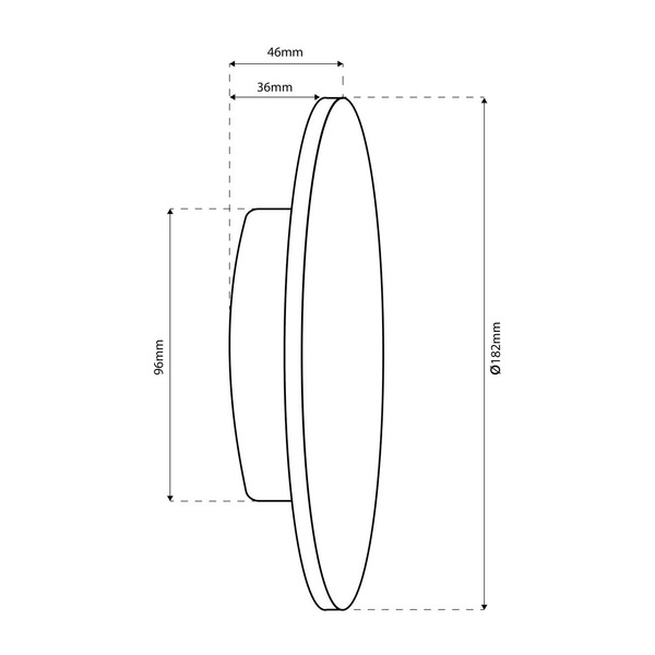  Milagro Lighting Milagro Lighting Led Wall Light Disk, ø 18cm, Black, Plastic, Ip65, Cct 