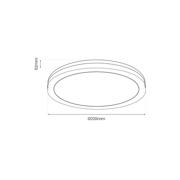  Milagro Lighting Milagro Lighting Marlon Led Ceiling Light, ø 22 Cm, Black, Plastic, Ip54 