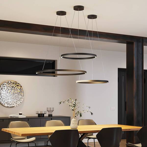  Molto Luce Molto Luce Perfora Led Hanging Light, Black, ø 90 Cm, Aluminium 