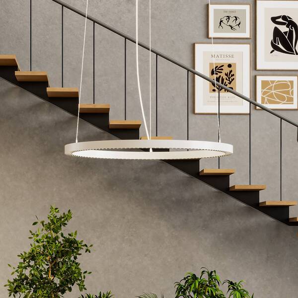  Molto Luce Molto Luce Perfora Pro L Led Hanging Light, ø 91 Cm, White, Dali Up/down, Cct 
