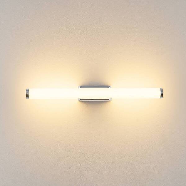  Molto Luce Molto Luce Vina S Led Wall Light, Chrome Finish, Width 40 Cm, Ip44, Cct 