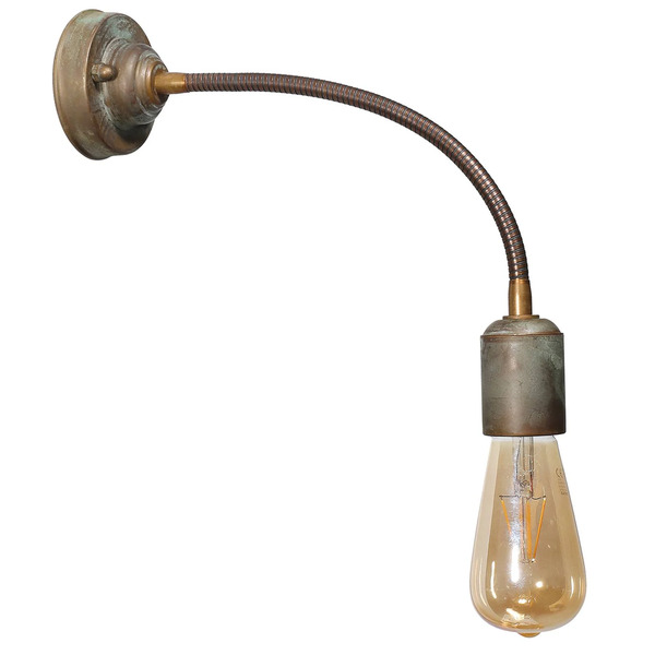  Moretti Luce Moretti Luce Allen Wall Light, Antique Brass, 1-bulb 