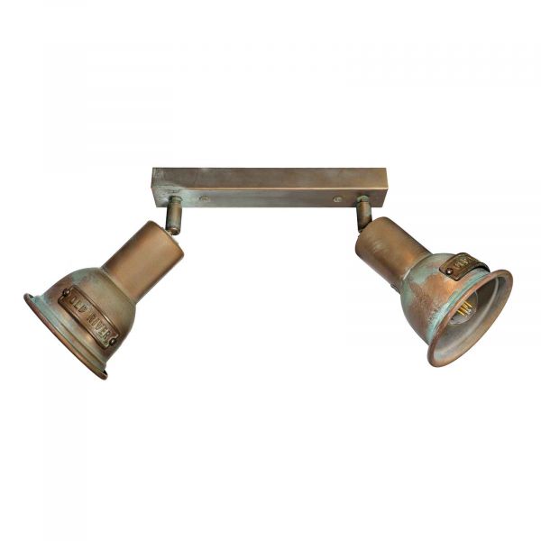  Moretti Luce Moretti Luce Azali 1548.e27 Ceiling Lamp, 2-bulb, Antique Brass 