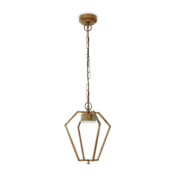  Moretti Luce Moretti Luce Gemstone 3452 Led Outdoor Hanging Light Brass/opal 