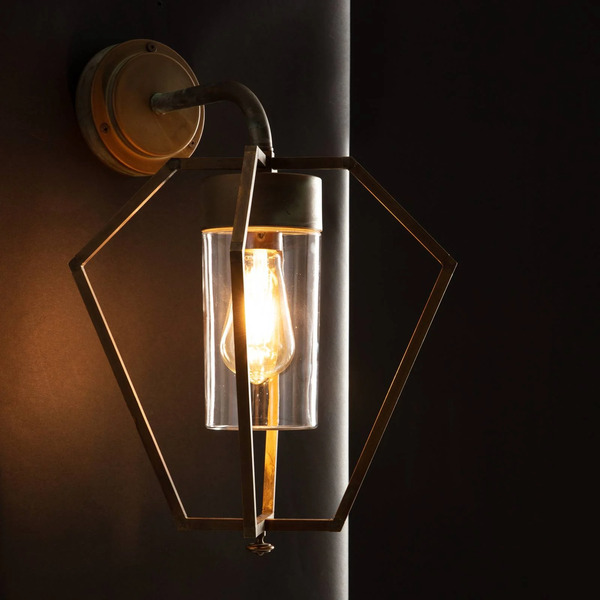  Moretti Luce Moretti Luce Gemstone 3451 Outdoor Wall Light Brass/clear 