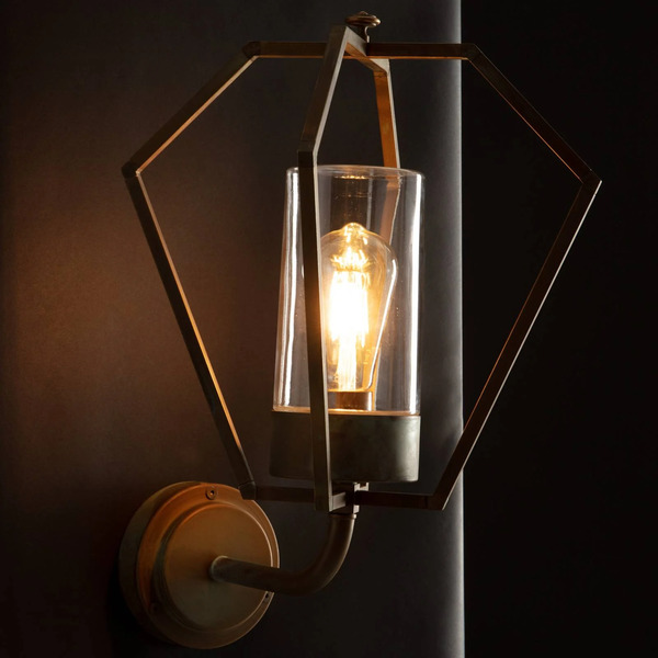  Moretti Luce Moretti Luce Gemstone 3450 Outdoor Wall Light Brass/clear 