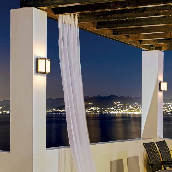  Moretti Luce Moretti Luce Ice Cubic 3406 Led Outdoor Wall Lamp Natural Brass 