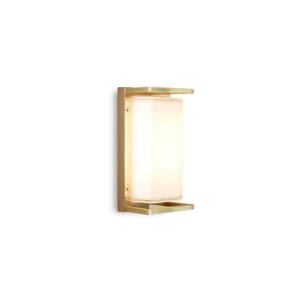  Moretti Luce Moretti Luce Ice Cubic 3412 Outdoor Wall Lamp, Natural Brass 