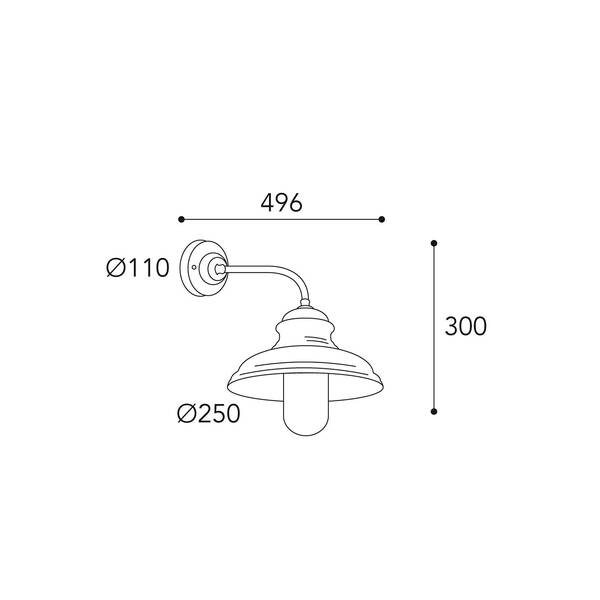  Moretti Luce Moretti Luce Little Mill 3350 Outdoor Wall Lamp 