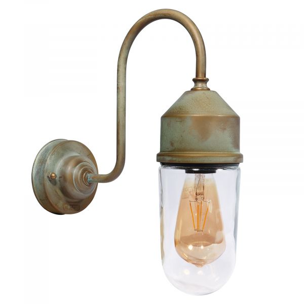  Moretti Luce Moretti Luce 1950n Wall Light Antique Brass, Clear Glass 