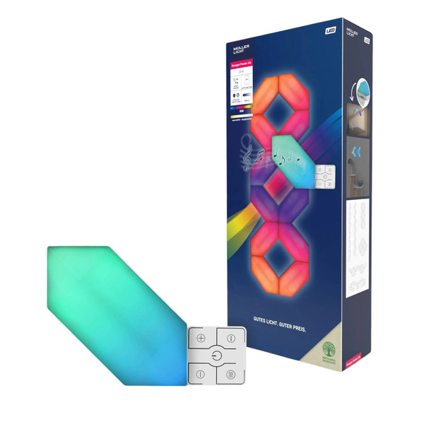  Müller-licht Müller-licht Led Wall Light Led Magic Panel Rgbw, Hexagonal, Set Of 12 