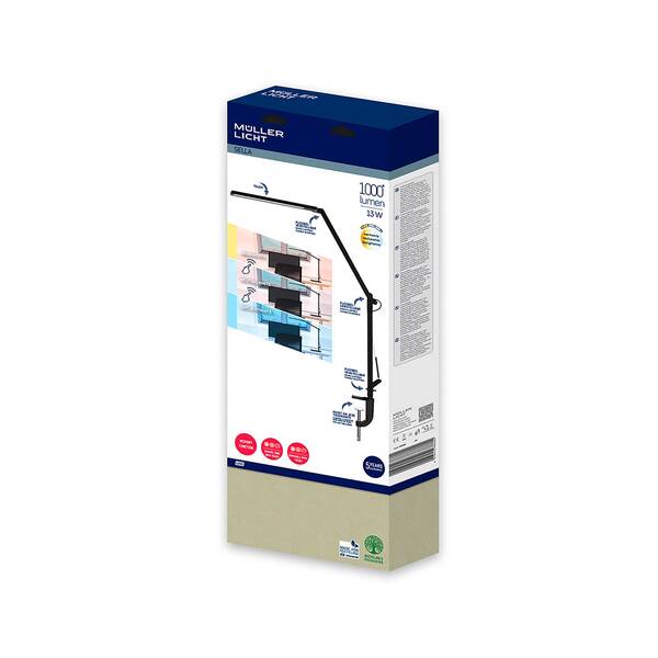  Müller-licht Müller-licht Sella Led Table Lamp Clamp Cct Dimmable Black 