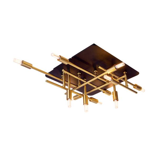  Näve Näve Ancona Ceiling Light, 11-bulb, Brass/black 