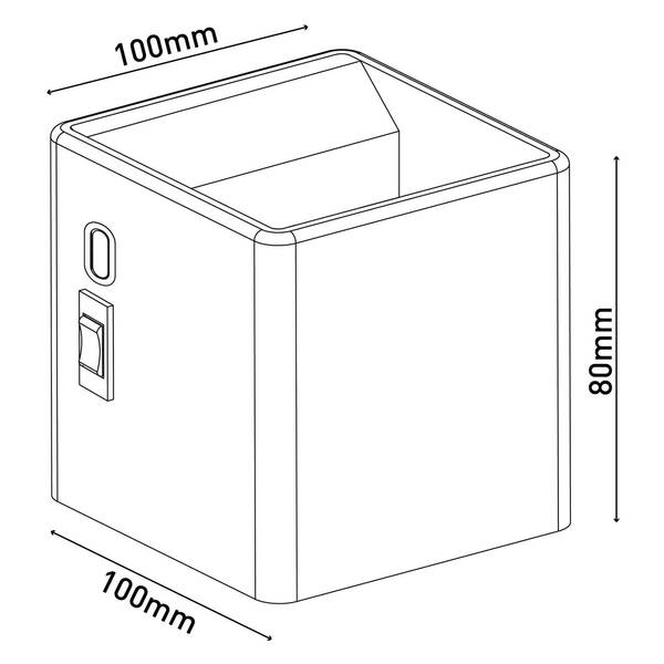  Näve Näve Cube Led Wall Light Battery, Magnetic, Black 