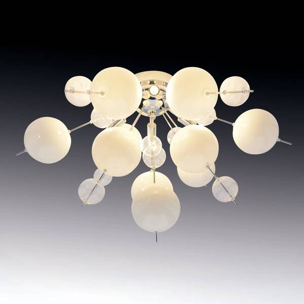  Näve Näve Explosion Bubble Ceiling Light In White/chrome 