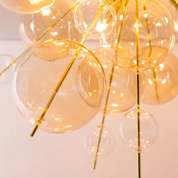  Näve Näve Explosion Bubble Ceiling Light With Amber-coloured Spheres 