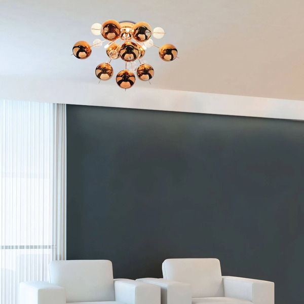  Näve Näve Explosion Bubble Ceiling Light With Copper-coloured Spheres 