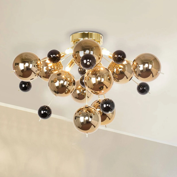  Näve Näve Explosion Bubble Ceiling Light With Gold-coloured Spheres 
