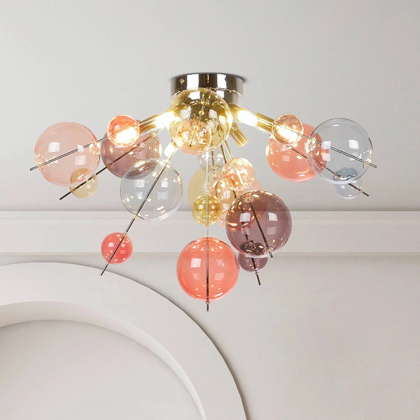  Näve Näve Explosion Ceiling Light, ø 57 Cm, Glass, Pastel Colours, G9 