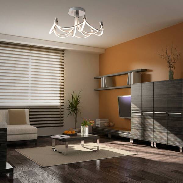  Näve Näve Festos Led Ceiling Light, Matt Nickel, Dimmable 