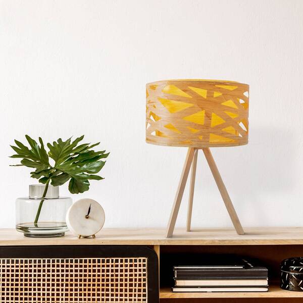  Näve Näve Finja Table Lamp, Tripod Frame Made Of Bamboo 