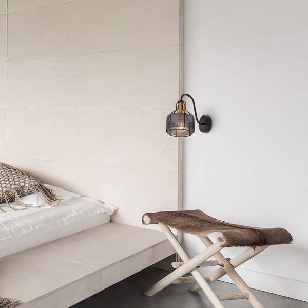  Näve Näve Foro Wall Lamp, One-bulb, Black/gold 