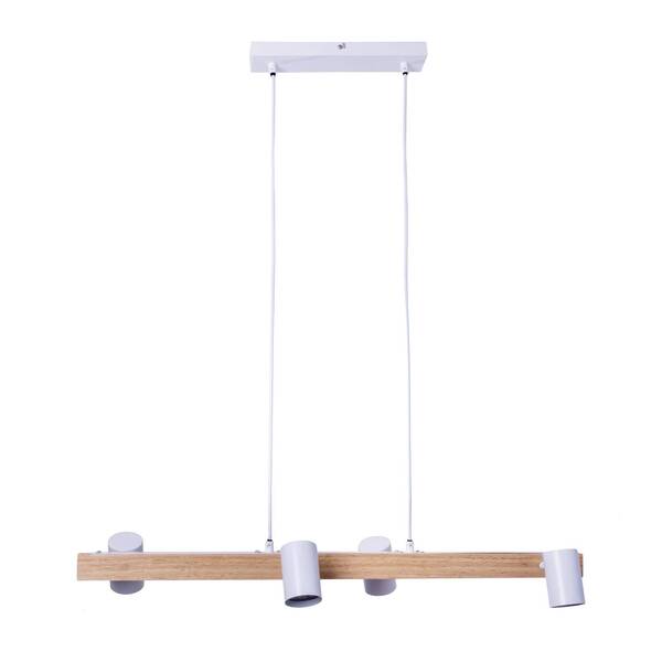  Näve Näve Frida Pendant Light, 4 Spots, White/light Wood 