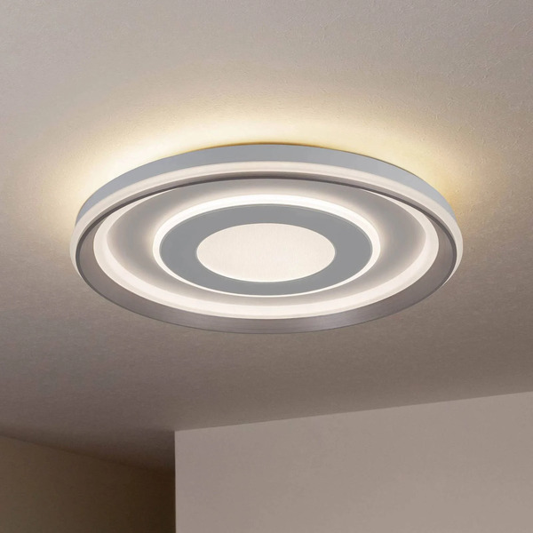  Näve Näve Led Ceiling Light Doira, White, Metal, ø 50 Cm, Cct, Remote Control 