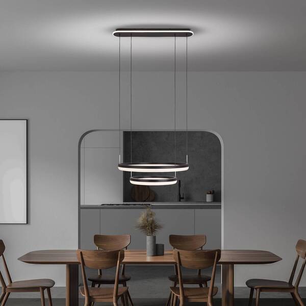  Näve Näve Led Pendant Light Cct, Two Rings, Remote Control 