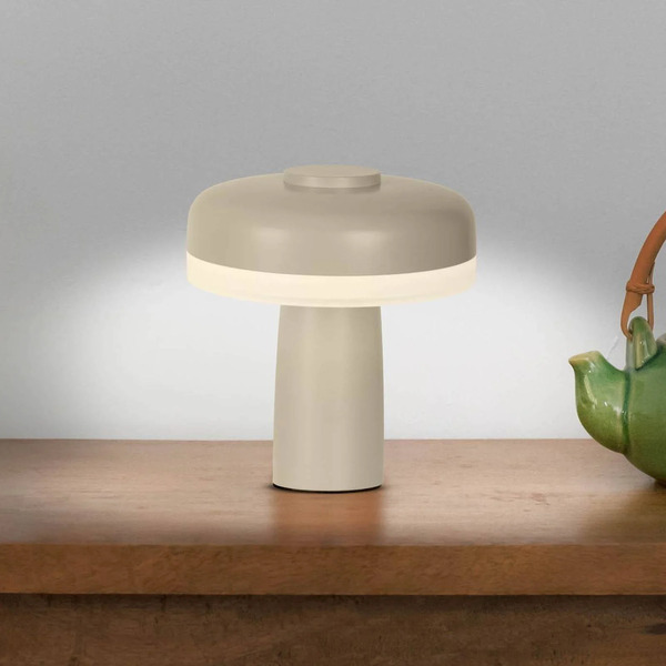  Näve Näve Led Table Lamp Pilu, Beige Height 16.5 Cm Metal Touchdim 