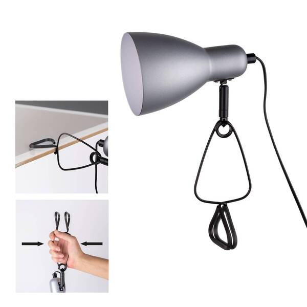  Näve Näve Mara Clip-on Light Adjustable, Plug Cable, Silver 