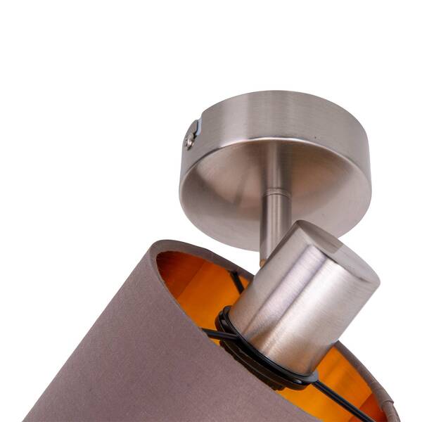  Näve Näve Maron Ceiling Lamp, 1-bulb, Fabric, Brown/gold 