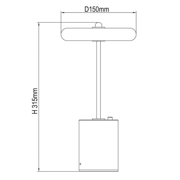  Näve Näve Seta Led Table Lamp Battery Cement Black Lampshade 